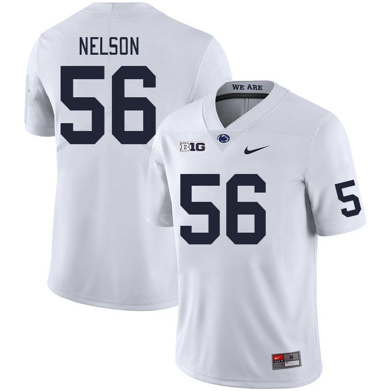Men #56 JB Nelson Penn State Nittany Lions College Football Jerseys Stitched Sale-White - Click Image to Close